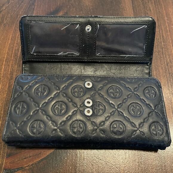 ⭐️ Black Casual Women’s Button Closure Wallet Compartments Cards Money Change - Picture 2 of 5